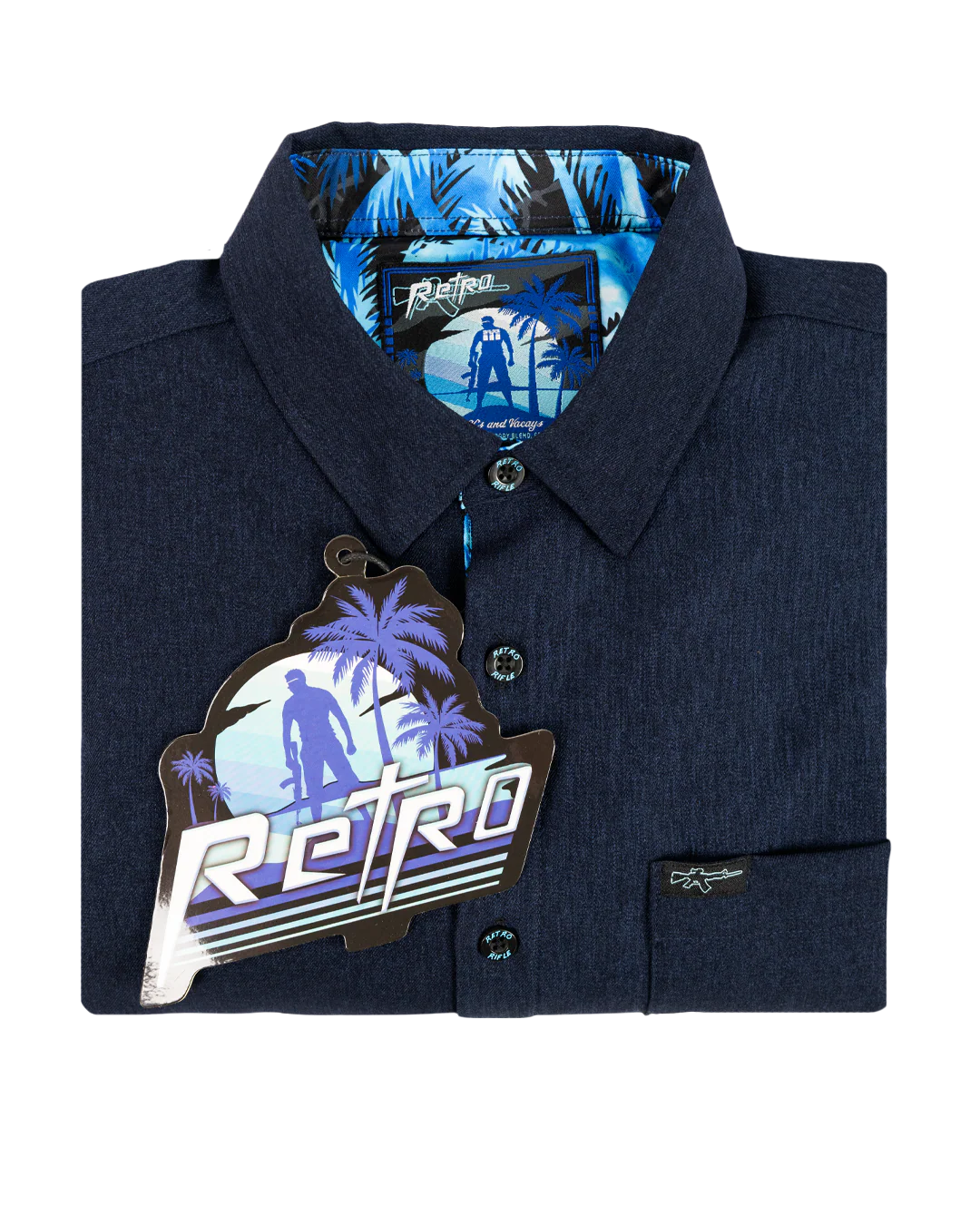AK's and Vacays (Navy) Dress Shirt - Image 7