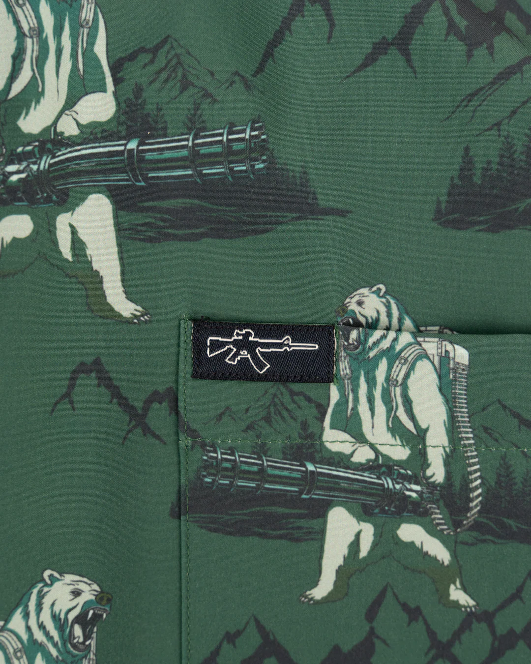 Bear Arms (Green) Button Down - Image 3