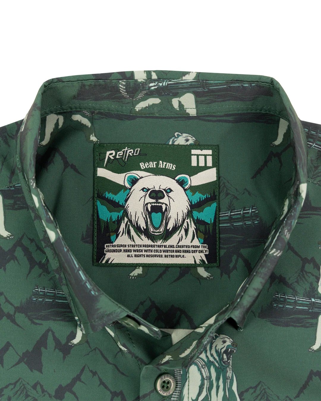 Bear Arms (Green) Button Down - Image 4
