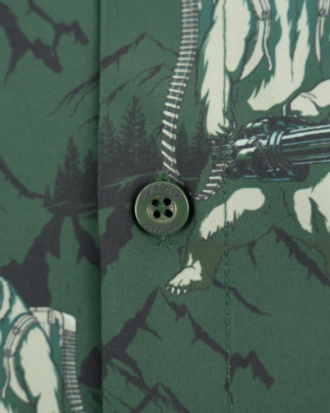 Bear Arms (Green) Button Down - Image 5