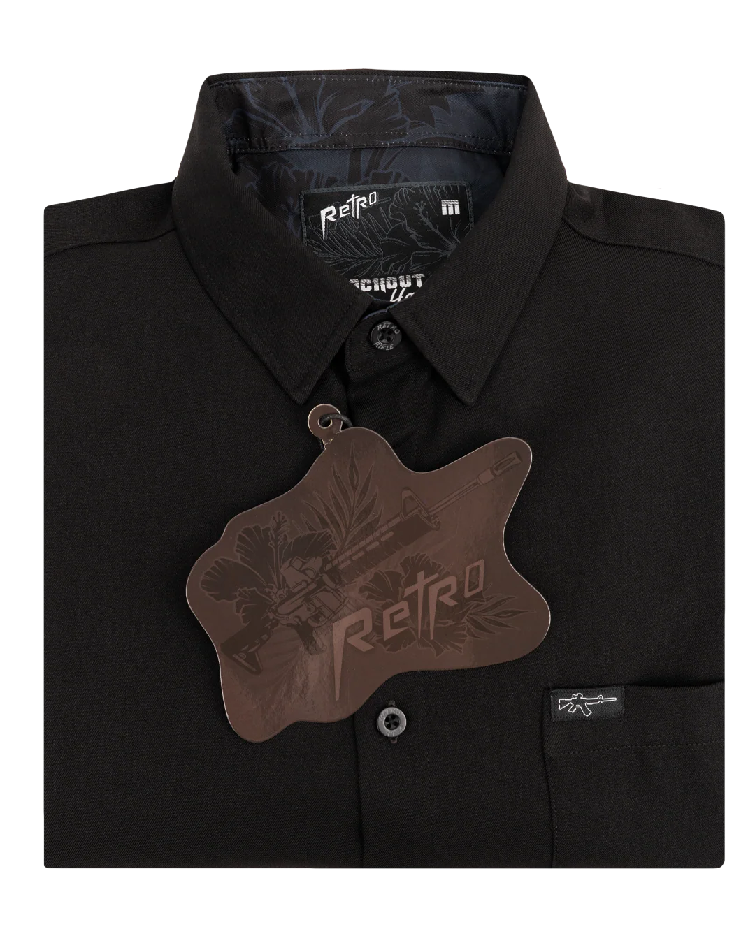 Blackout Hawaiian (Black) Dress Shirt - Image 8