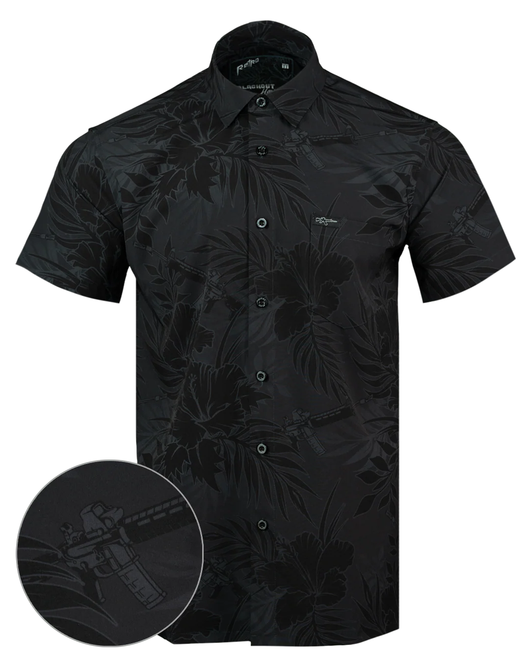 Blackout Hawaiian Button Down