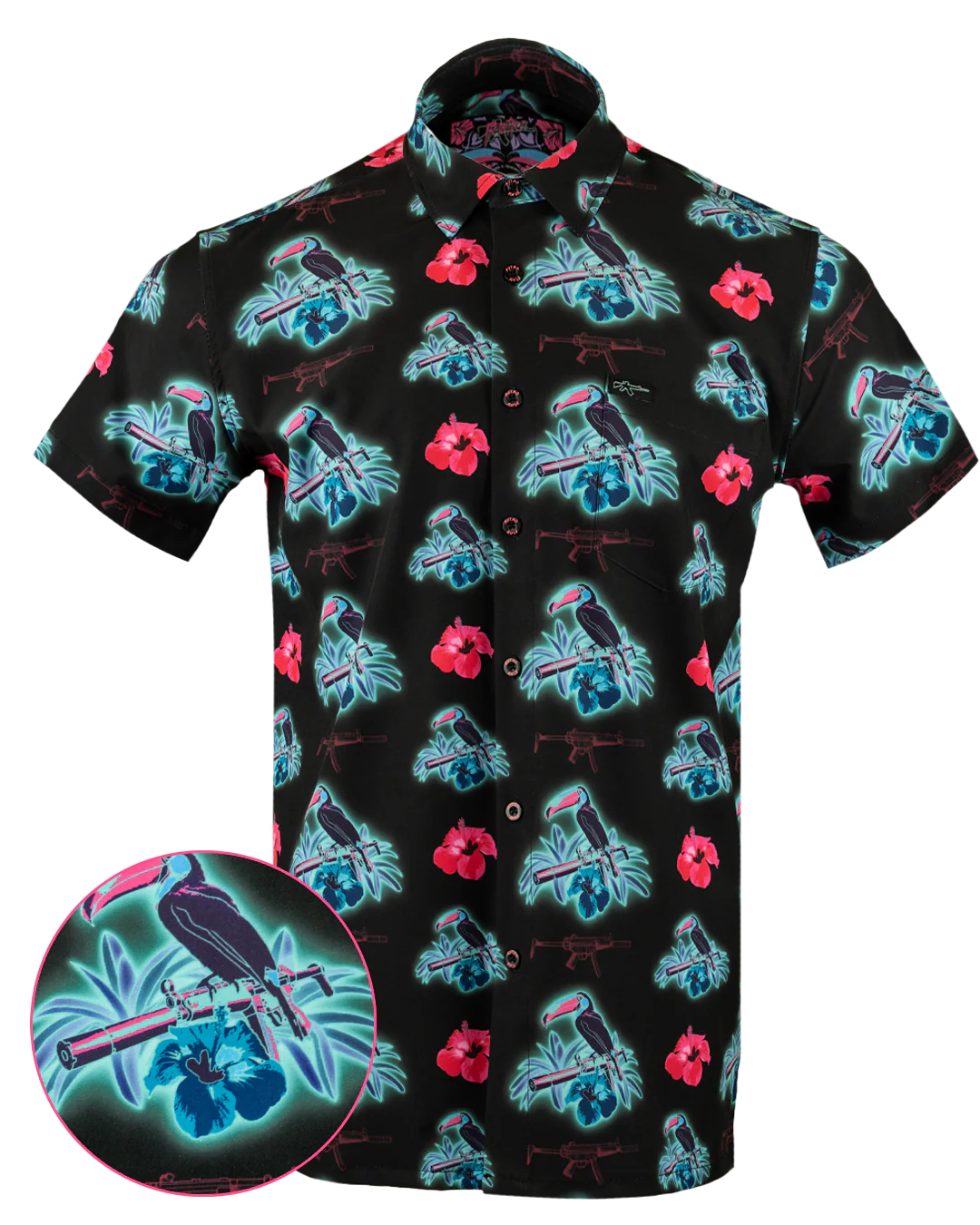 Cans and Toucans Button Down
