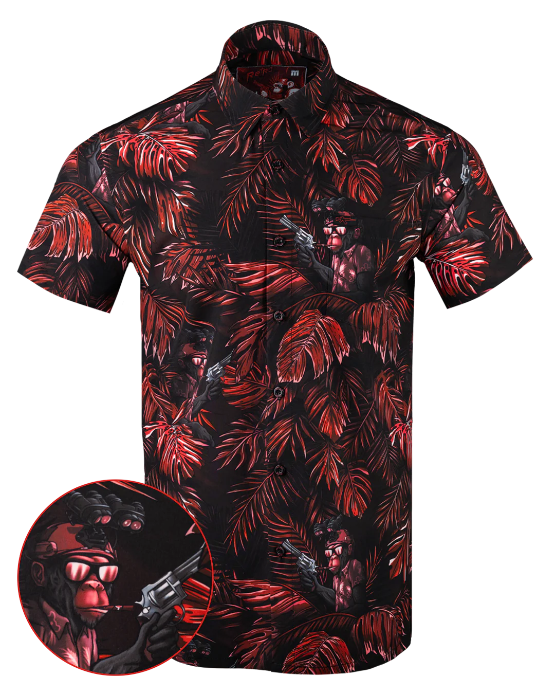 Chill Chimp (Red) Button Down