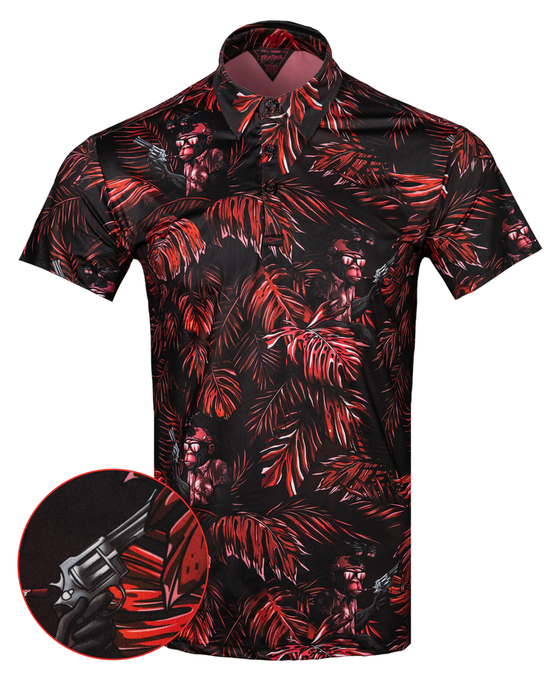 Chill Chimp (Red) Polo