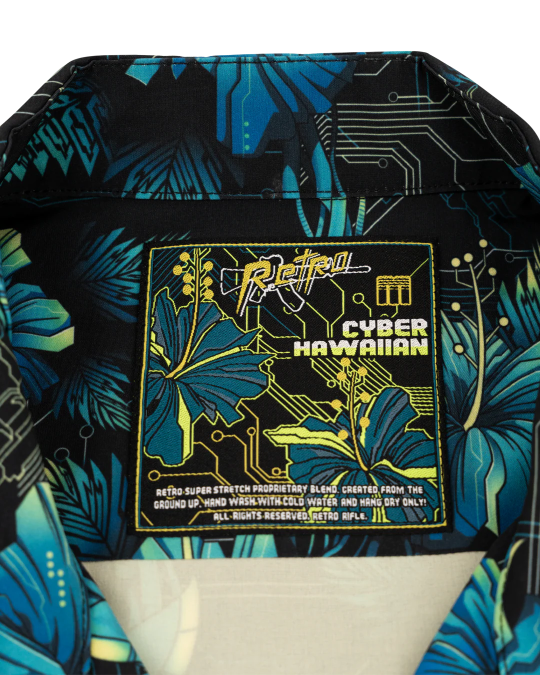 Cyber Hawaiian (Womens) Button Down - Image 4