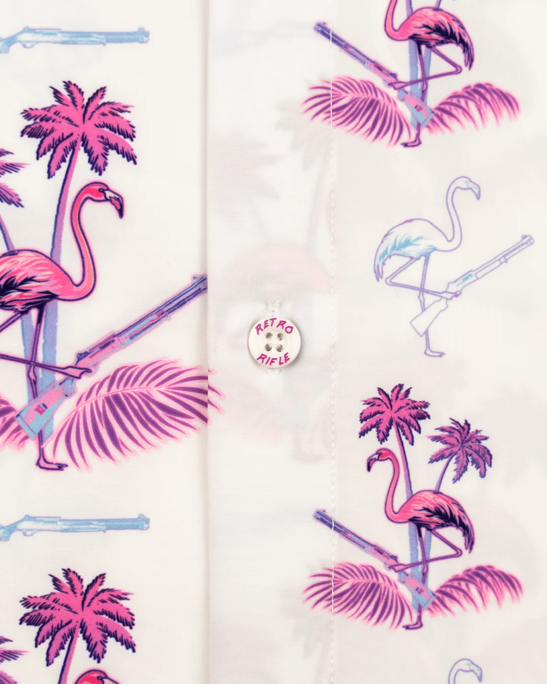 Da Flamingo V3 (White) Button Down - Image 4