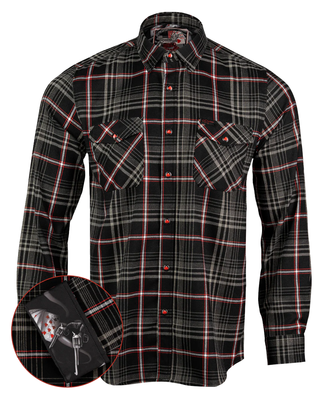 Dead Man's Hand Flannel (Pearl Snaps)