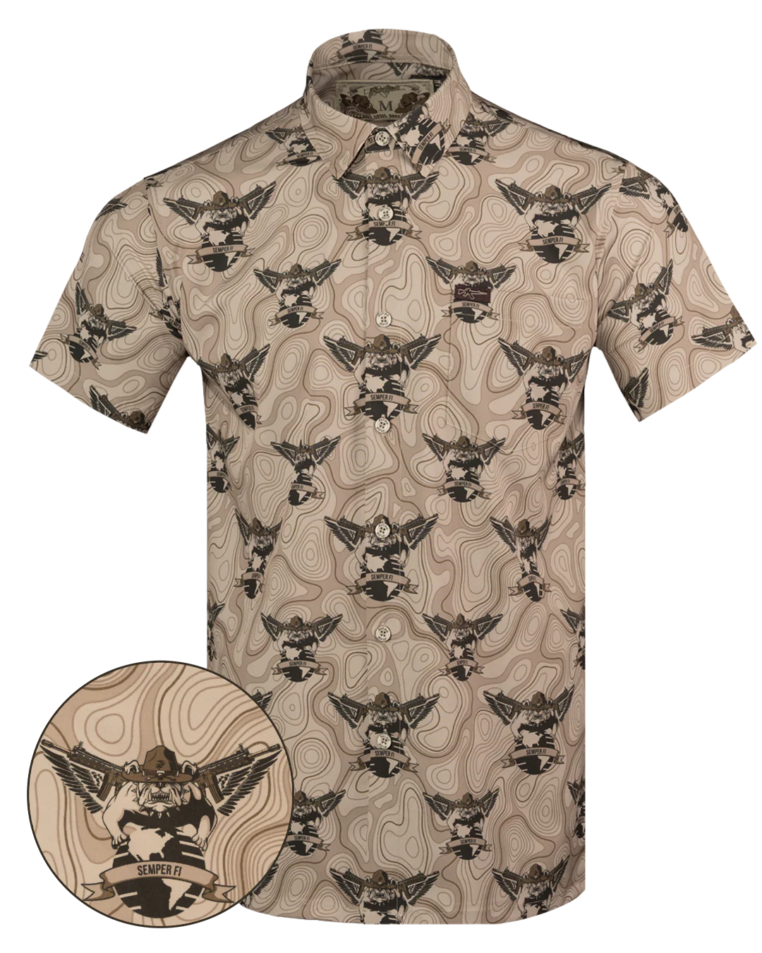 Devil Dogs Button Down
