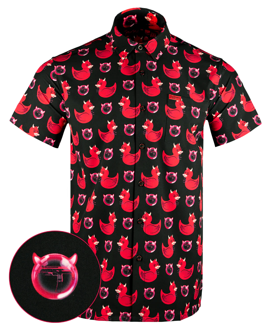 Devil Duck (Black) Button Down