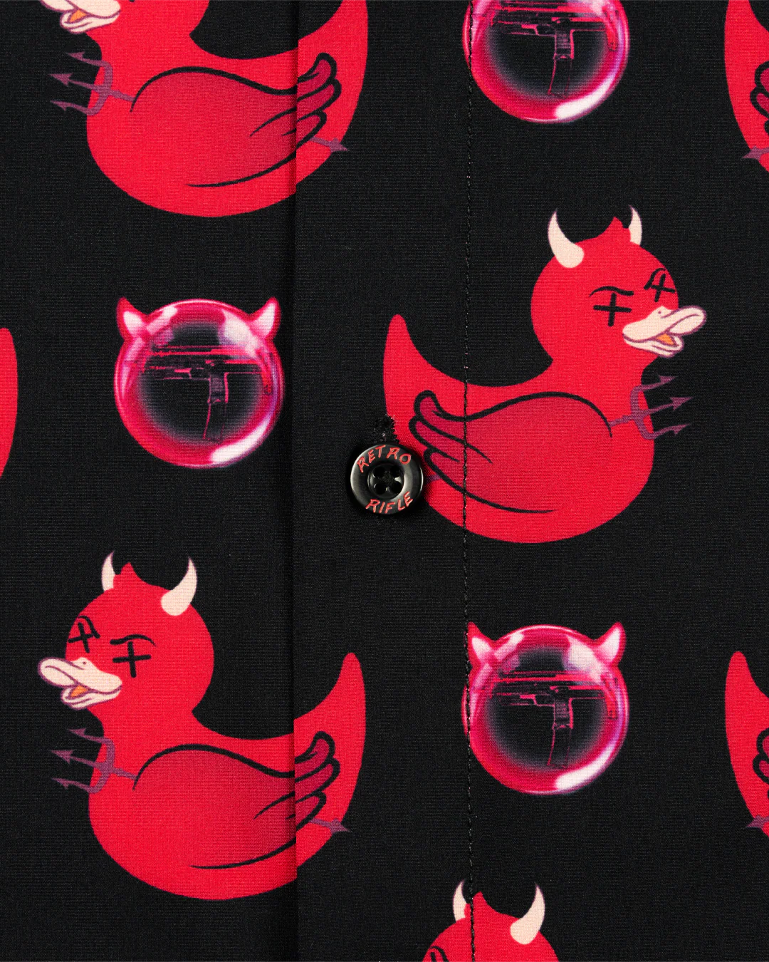 Devil Duck (Black) Button Down - Image 4