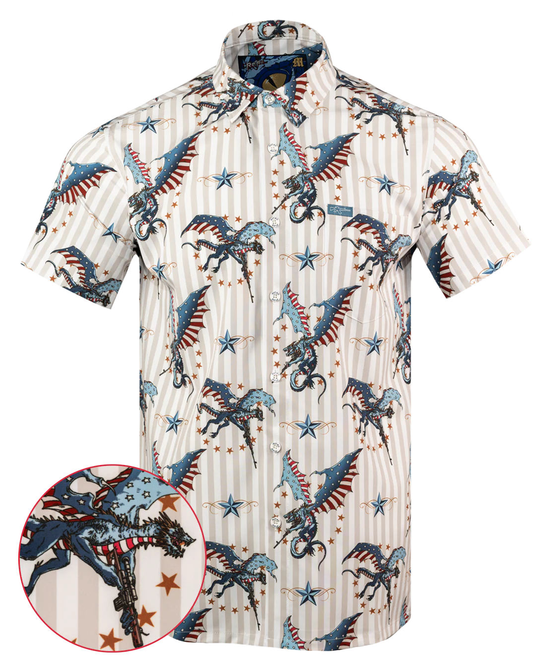 Dragons and Dragunov Button Down