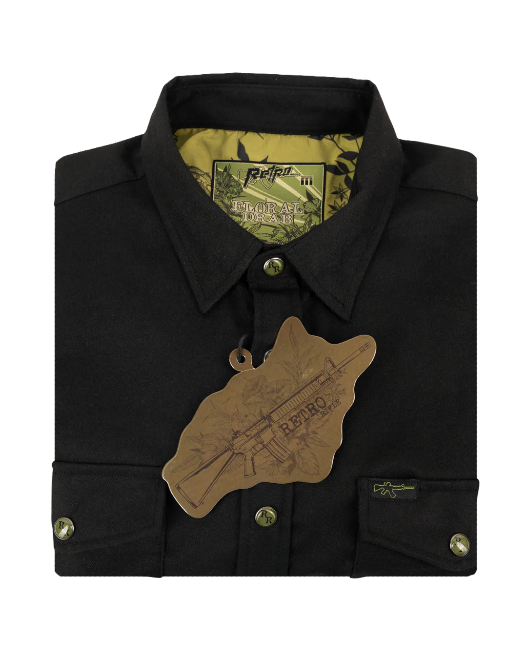 Floral Drab Flannel (Pearl Snaps) - Image 7