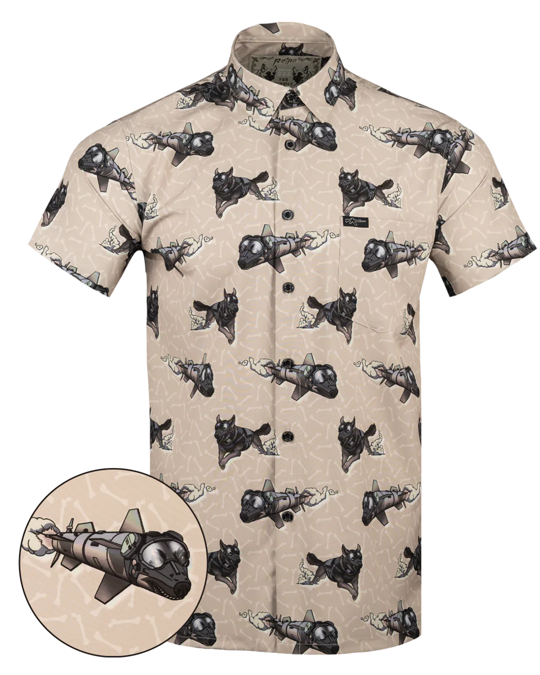 Fur Missile Button Down