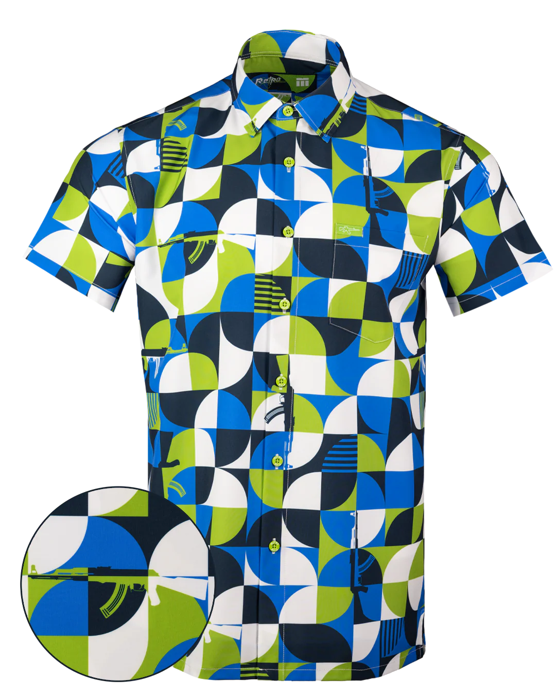 Geo Button Down