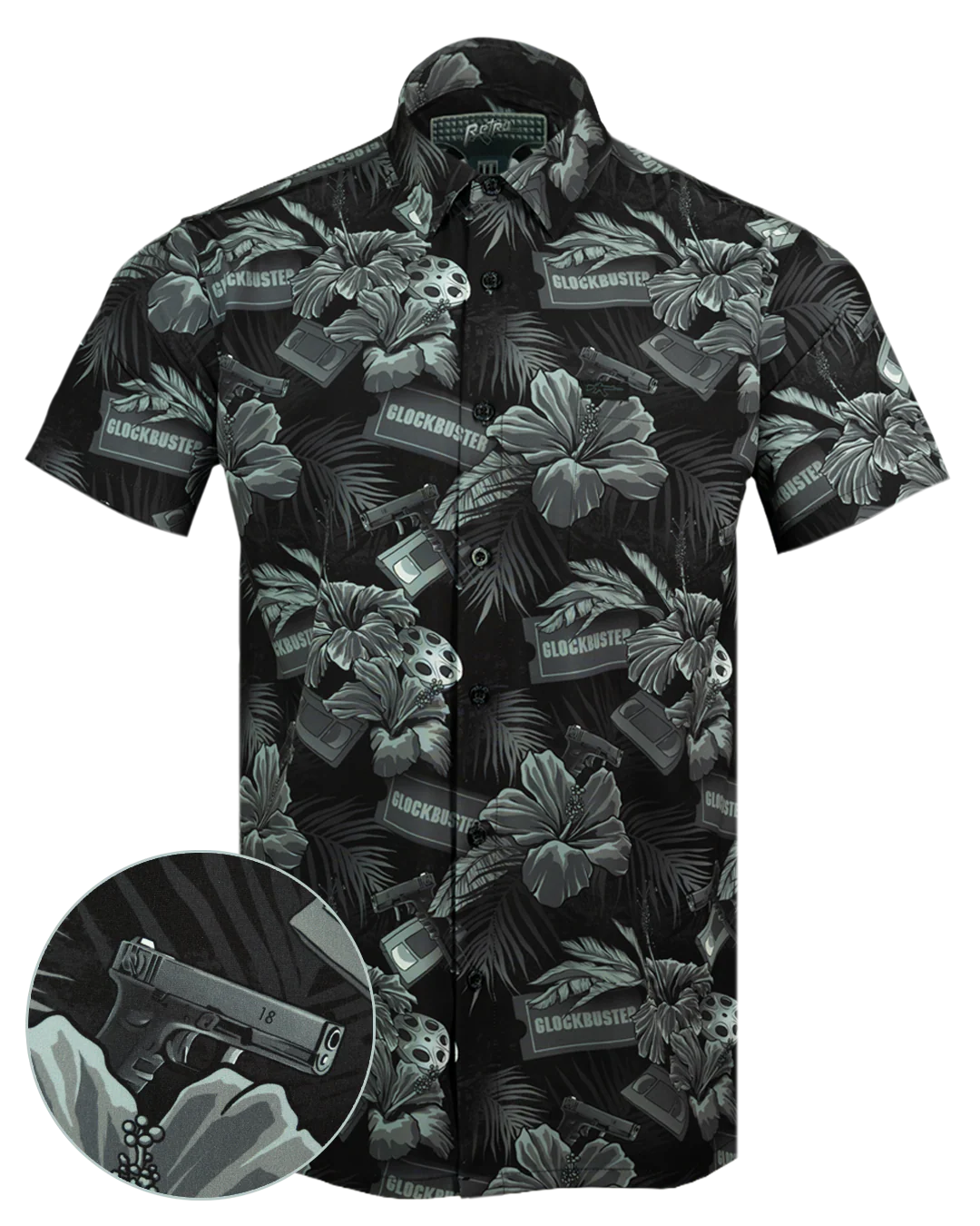 Glockbuster (Black) Button Down