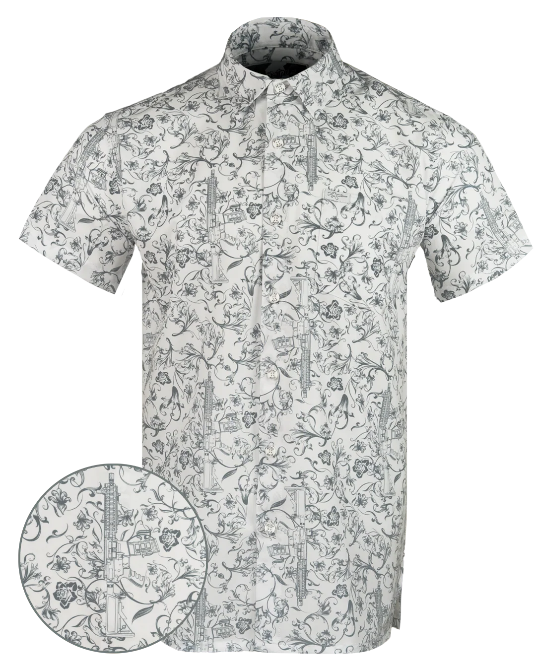Gray Man (White) Button Down