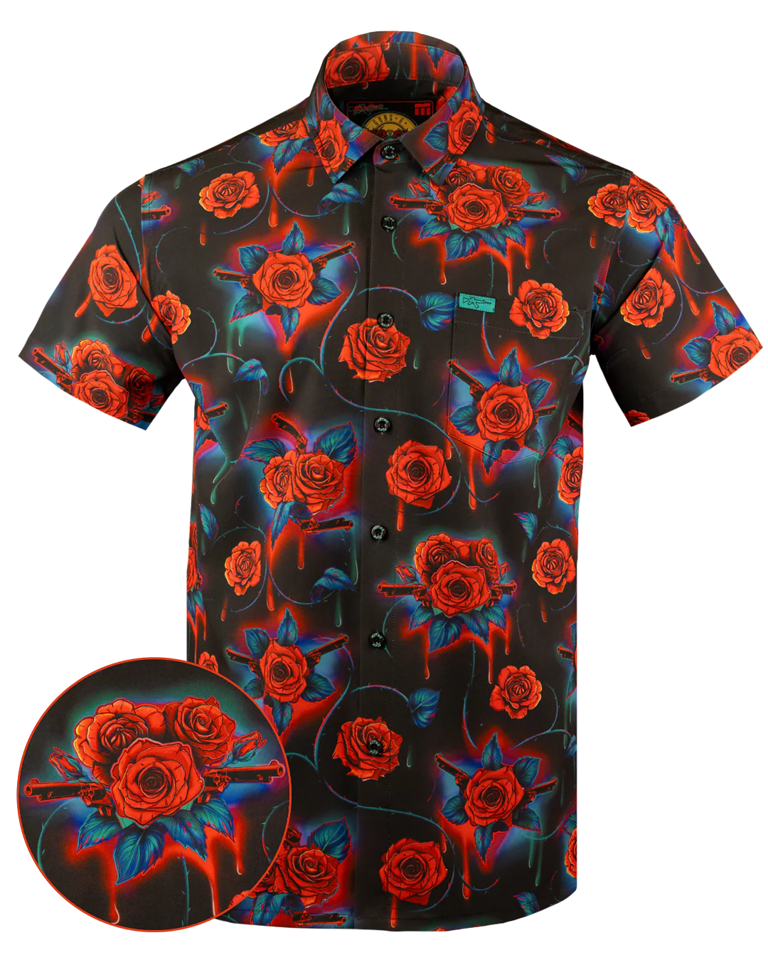 Guns and Roses Button Down