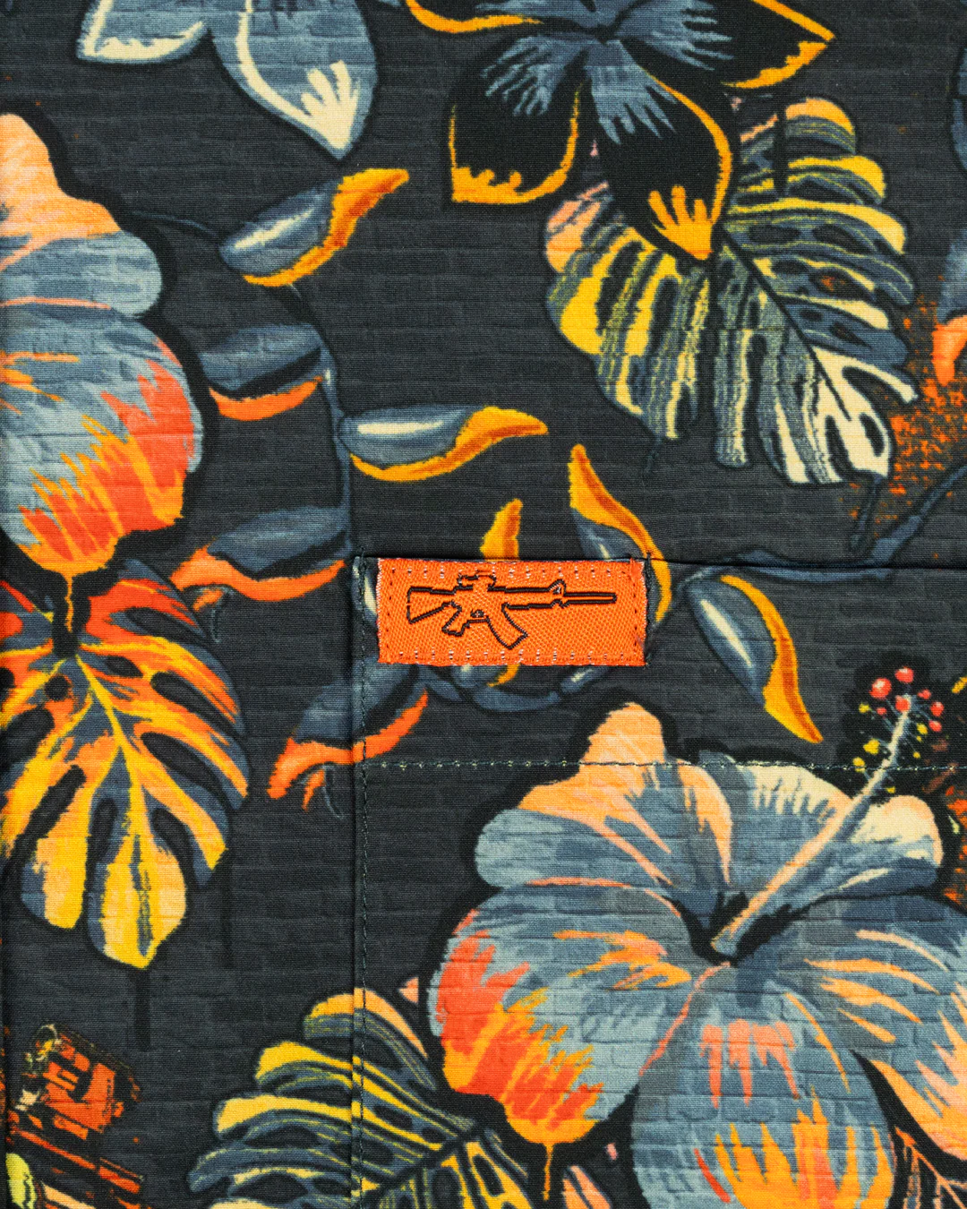 Hawaiian Drip Button Down (Black/Orange) - Image 3