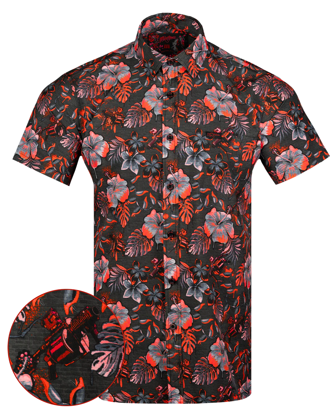 Hawaiian Drip (Red) Button Down