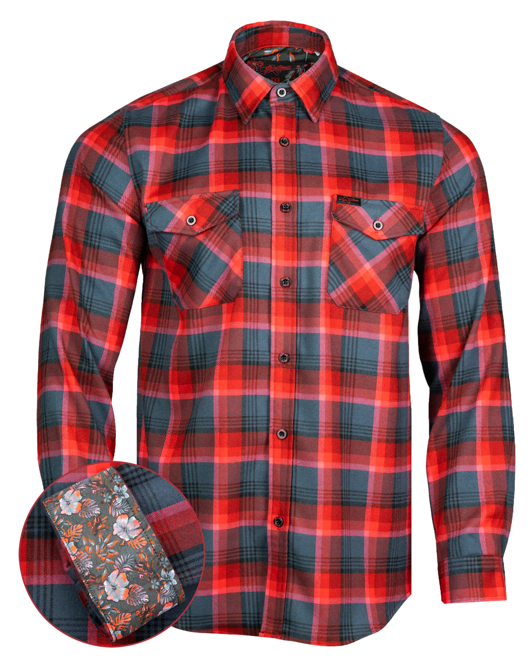 Hawaiian Drip (Red) Flannel