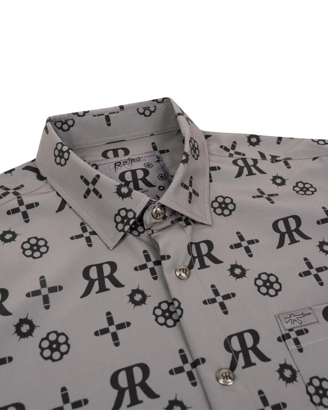 High Roller (Gray) Button Down (Pearl Snaps) - Image 2