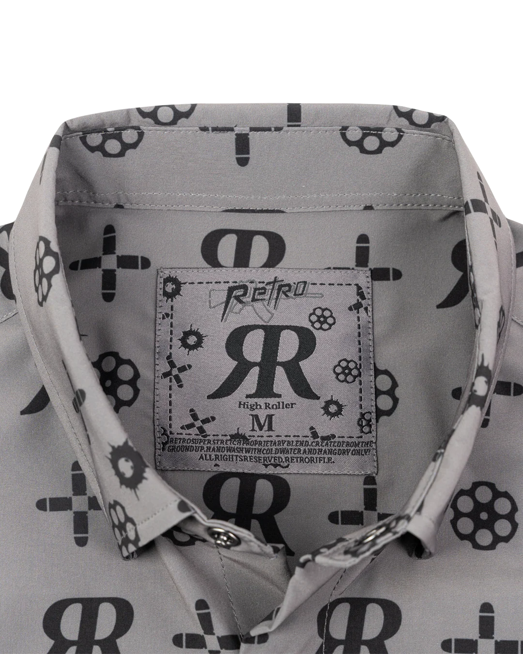 High Roller (Gray) Button Down (Pearl Snaps) - Image 4