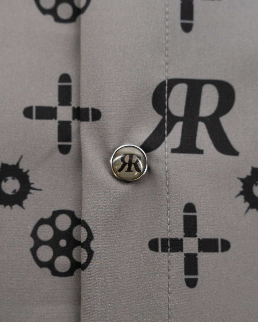 High Roller (Gray) Button Down (Pearl Snaps) - Image 5