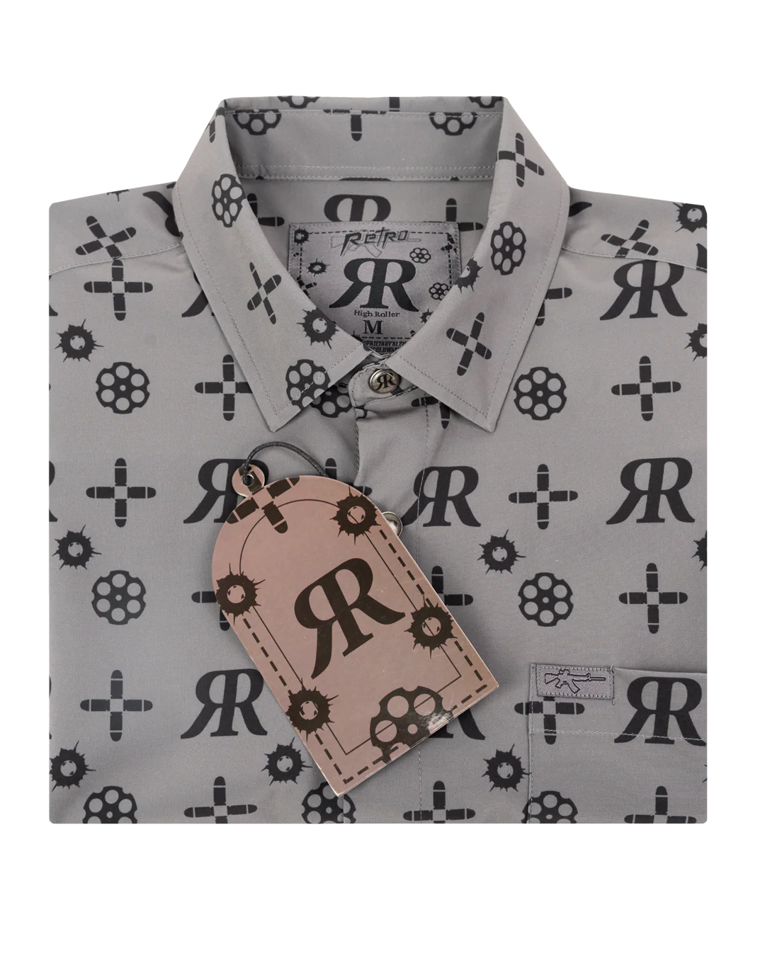 High Roller (Gray) Button Down (Pearl Snaps) - Image 6