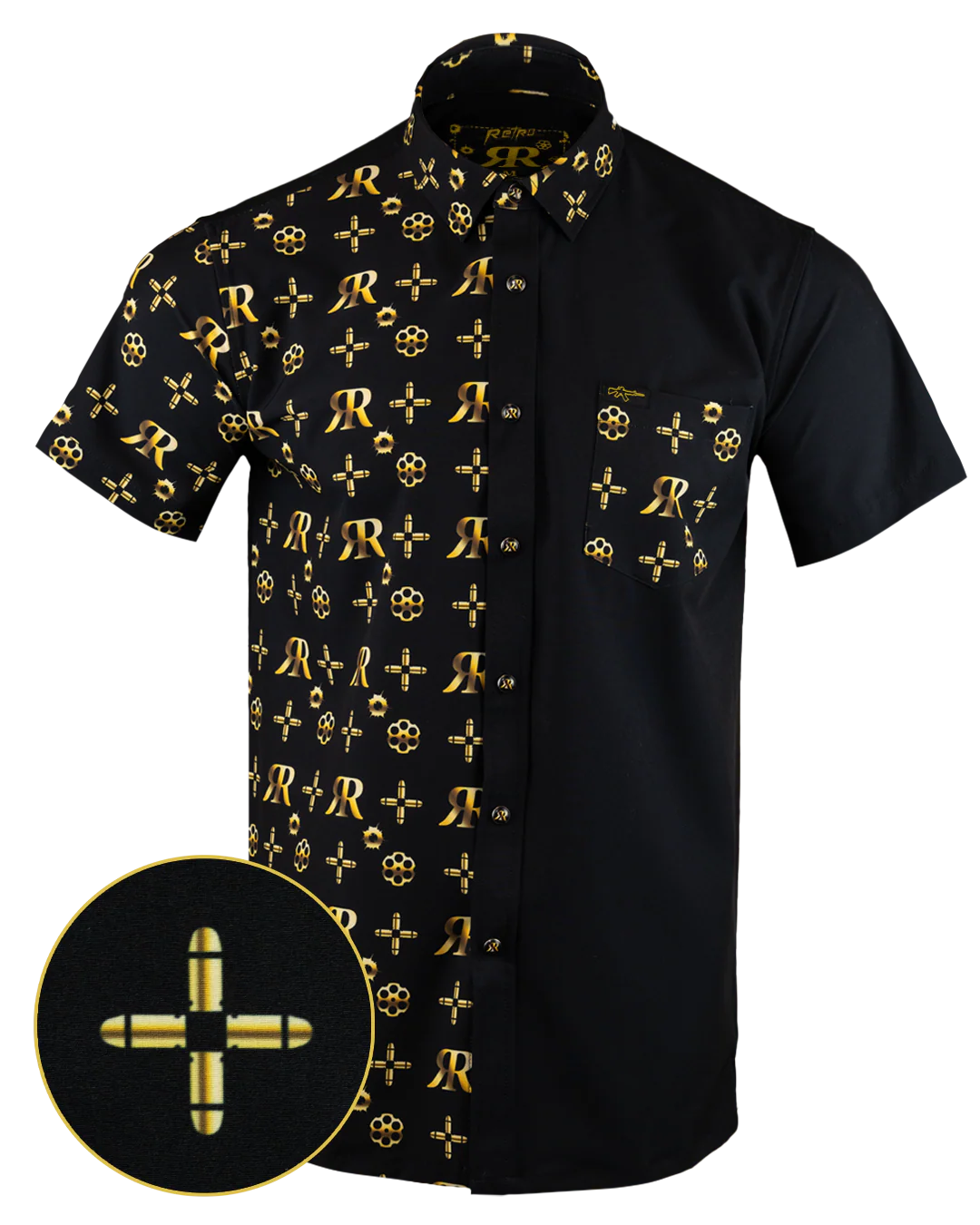 High Roller Split (Gold) Button Down