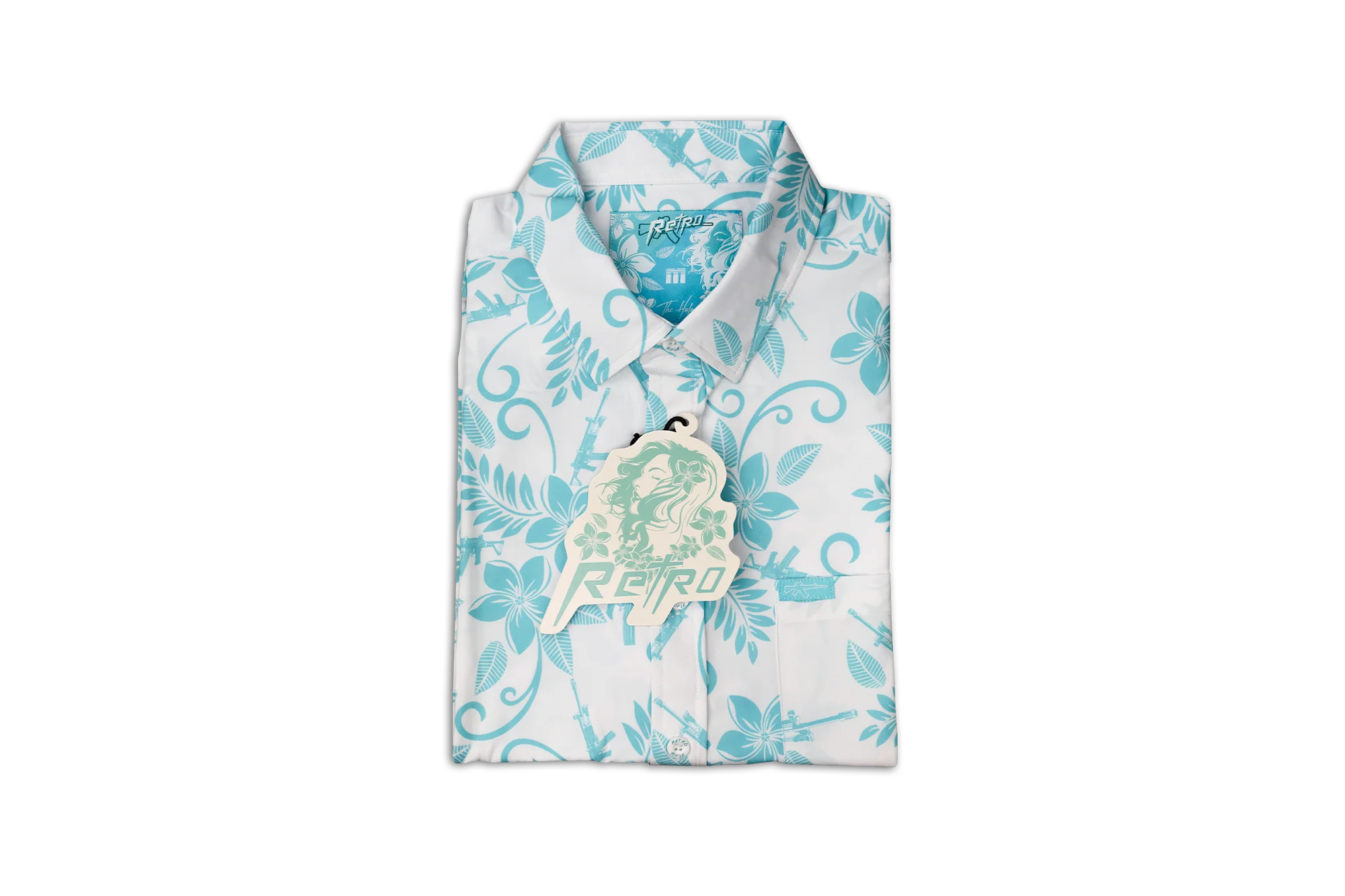 Hula (White/Mint) Button Down - Image 5
