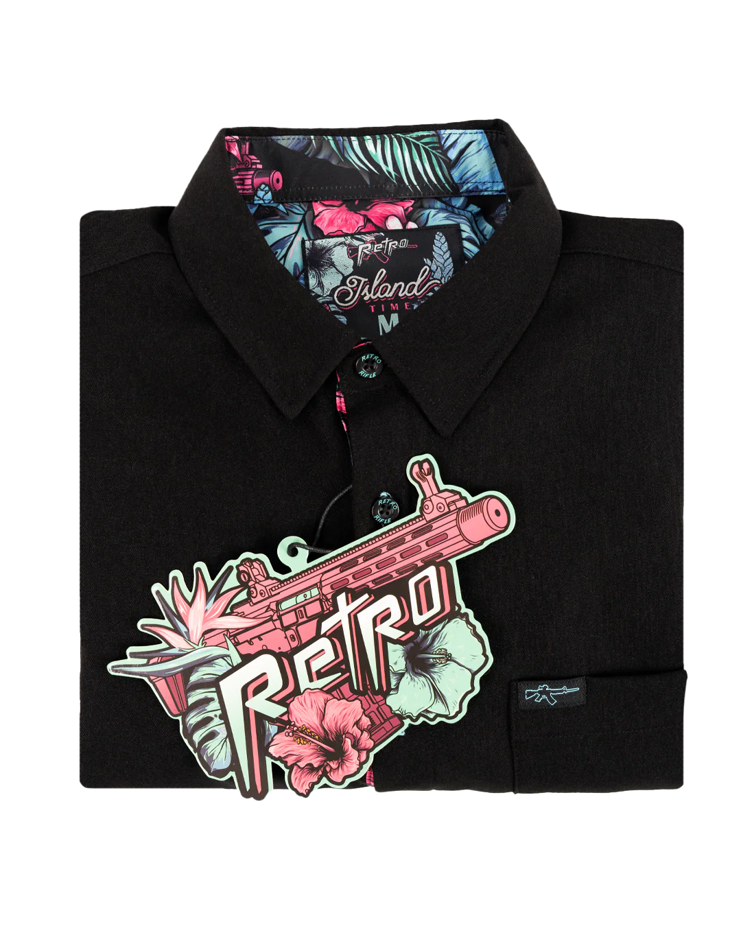 Island Time (Black) Dress Shirt - Image 7