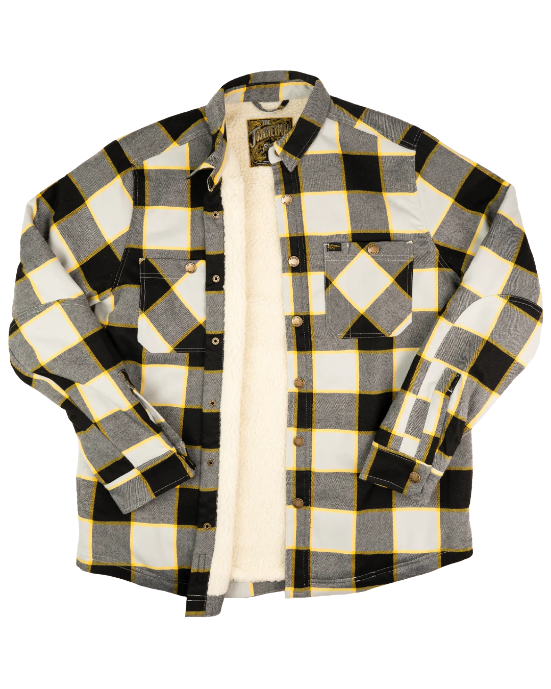 Journeyman Sherpa Flannel (Gray/Yellow) - Image 4