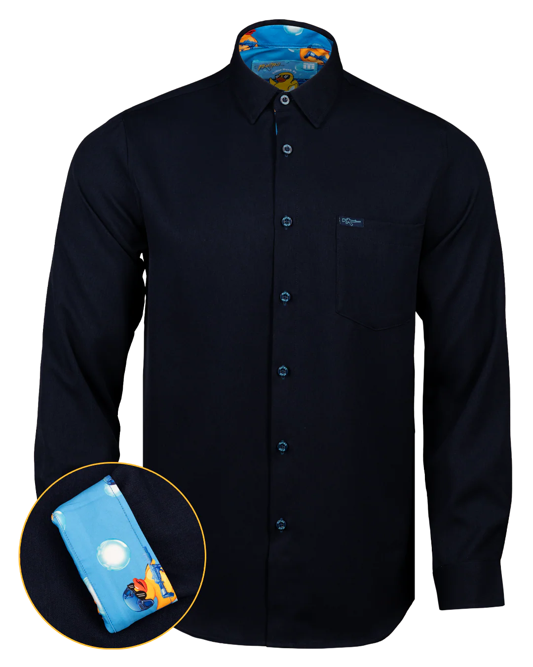Killer Duck V2 (Navy) Dress Shirt