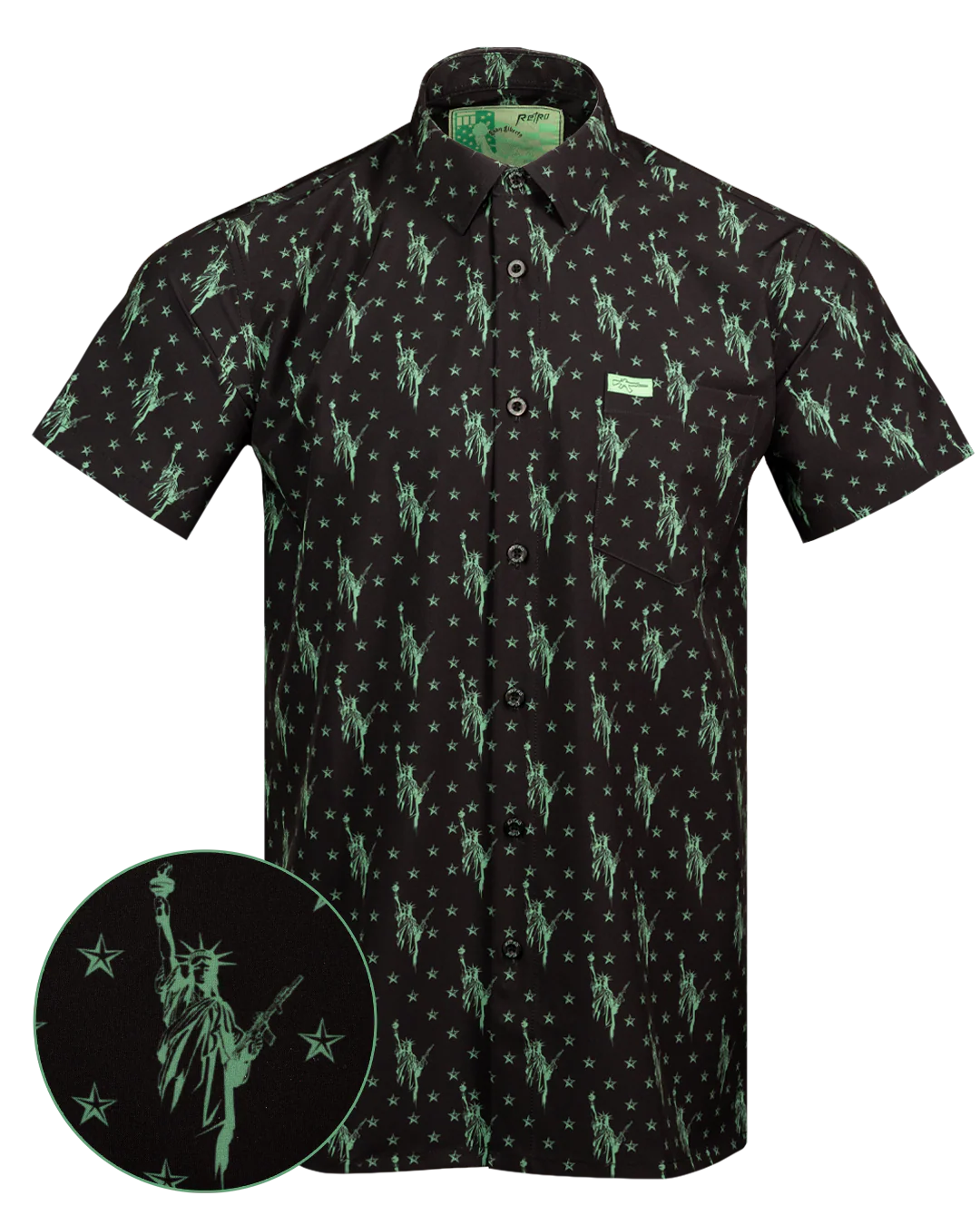 Lady Liberty Button Down