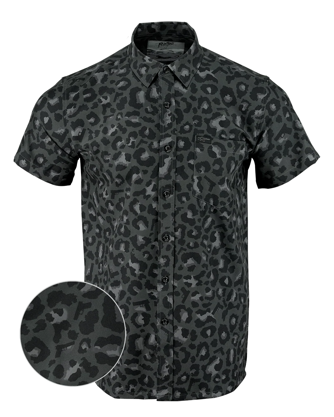 Leopard (Black) Button Down