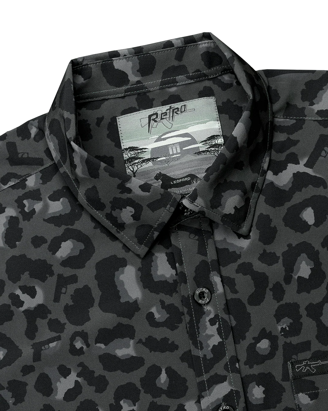 Leopard (Black) Button Down - Image 2