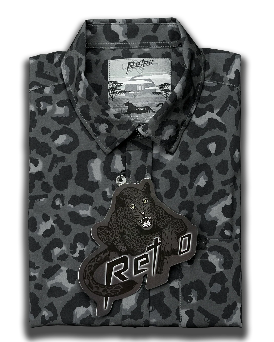 Leopard (Black) Button Down - Image 5