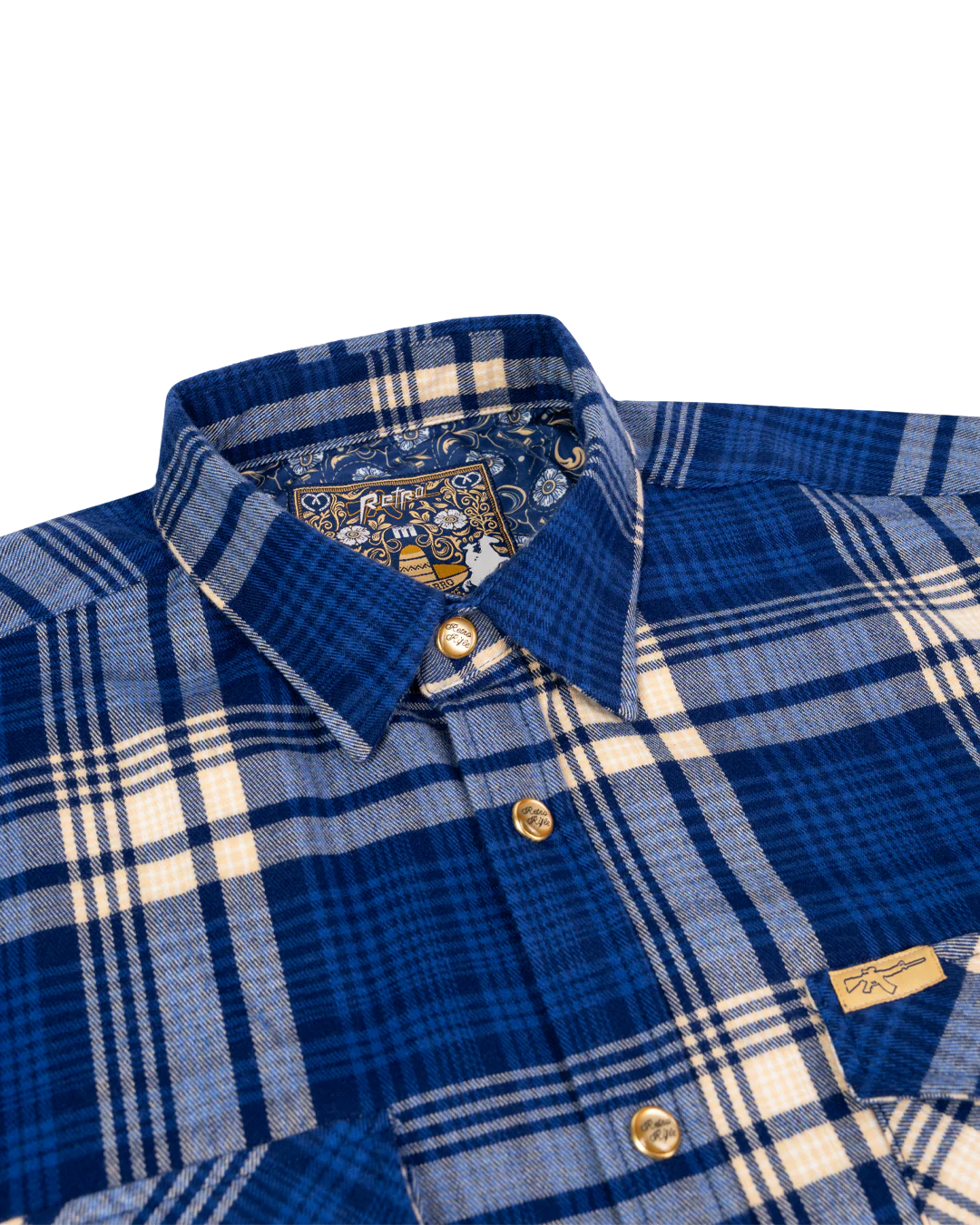 Los Charro (Blue) Flannel (Pearl Snaps) - Image 2