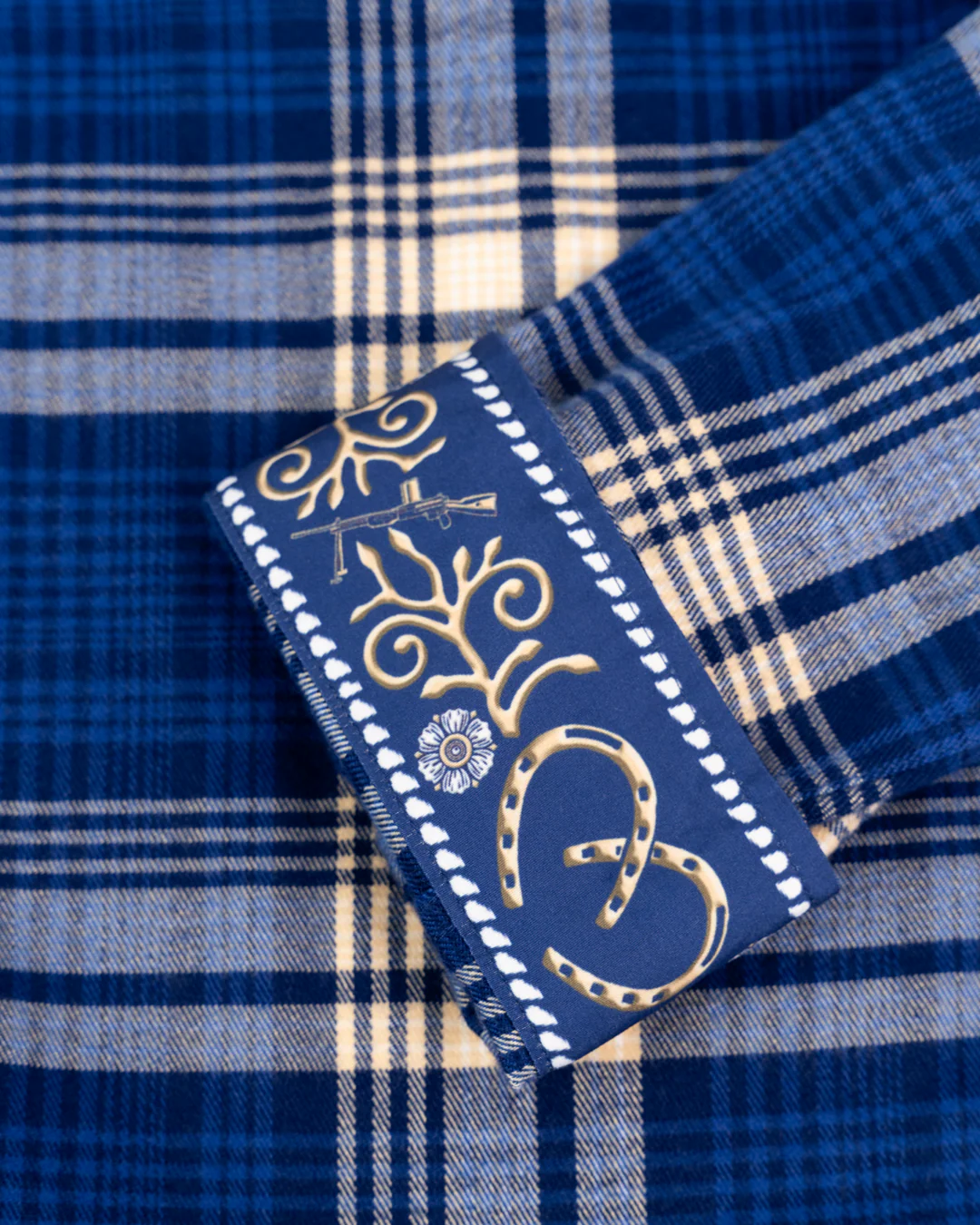 Los Charro (Blue) Flannel (Pearl Snaps) - Image 4