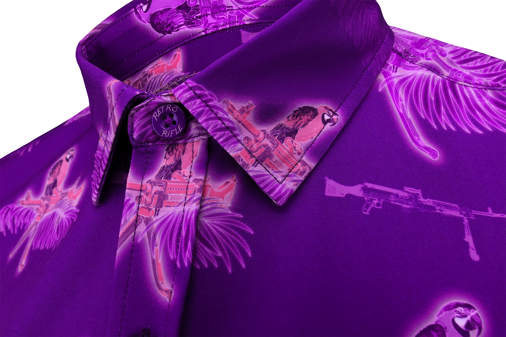 Macaws (Purple) Button Down - Image 3