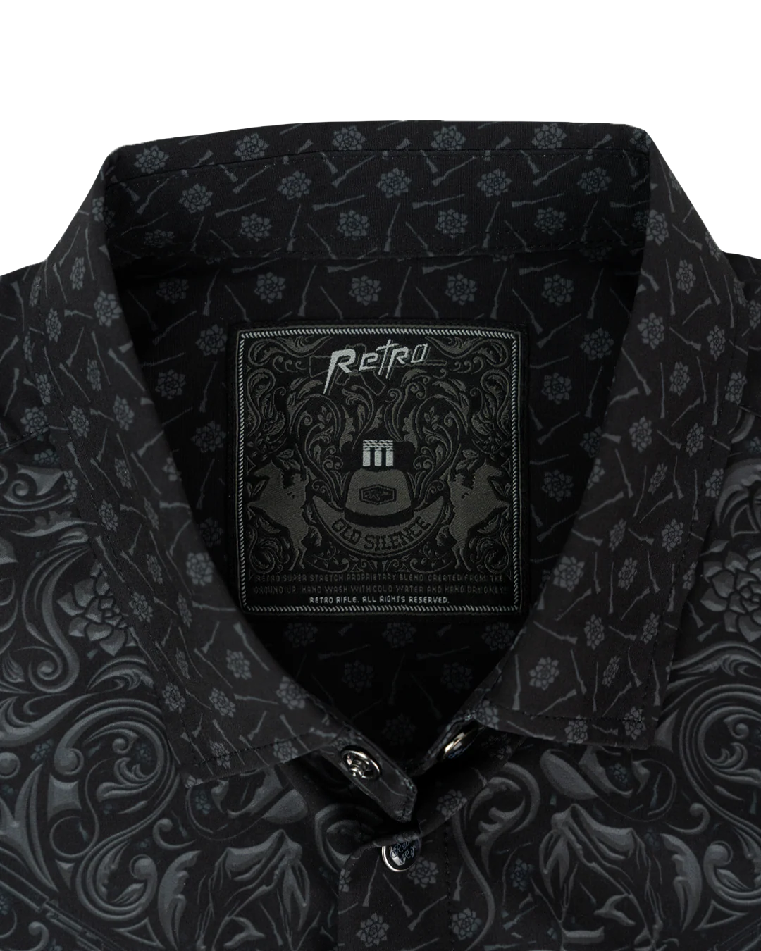Old Silence (Blackout) Button Down (Pearl Snaps) - Image 4