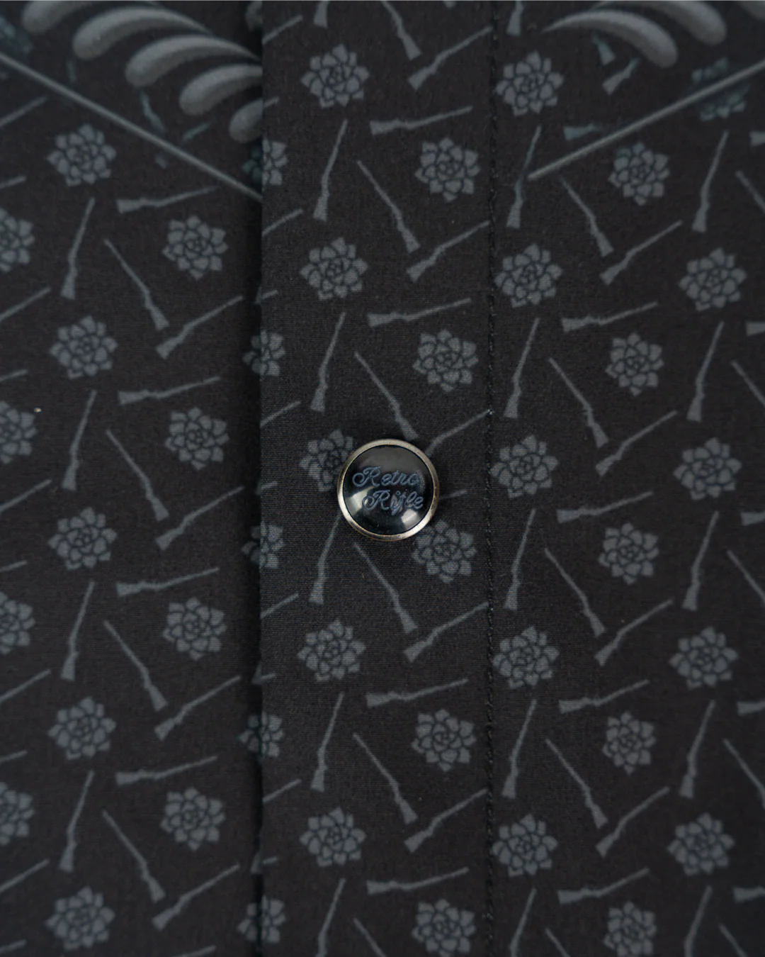 Old Silence (Blackout) Button Down (Pearl Snaps) - Image 5