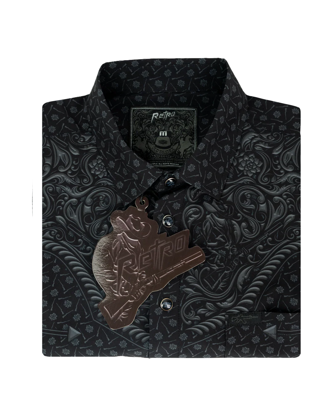 Old Silence (Blackout) Button Down (Pearl Snaps) - Image 6