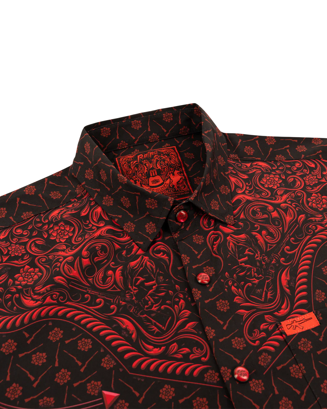 Old Silence (Red) Button Down (Pearl Snaps) - Image 2