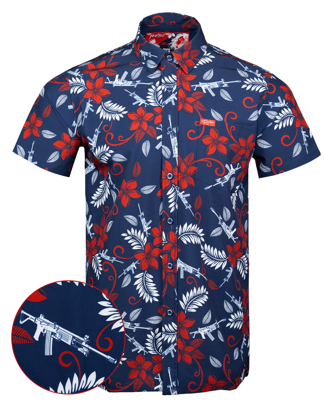 Patriotic Hawaiian Button Down
