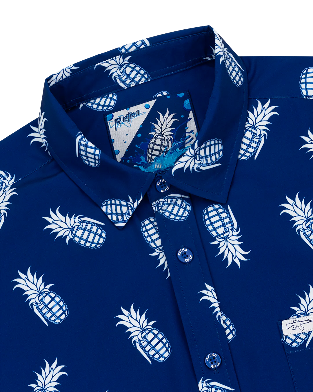Pineapple Grenade (Navy) Button Down - Image 2