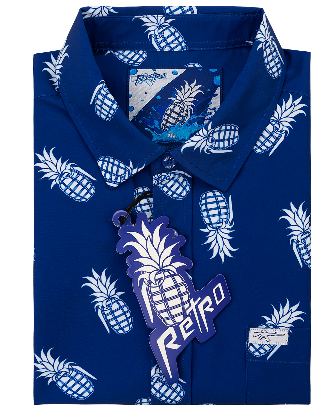 Pineapple Grenade (Navy) Button Down - Image 5