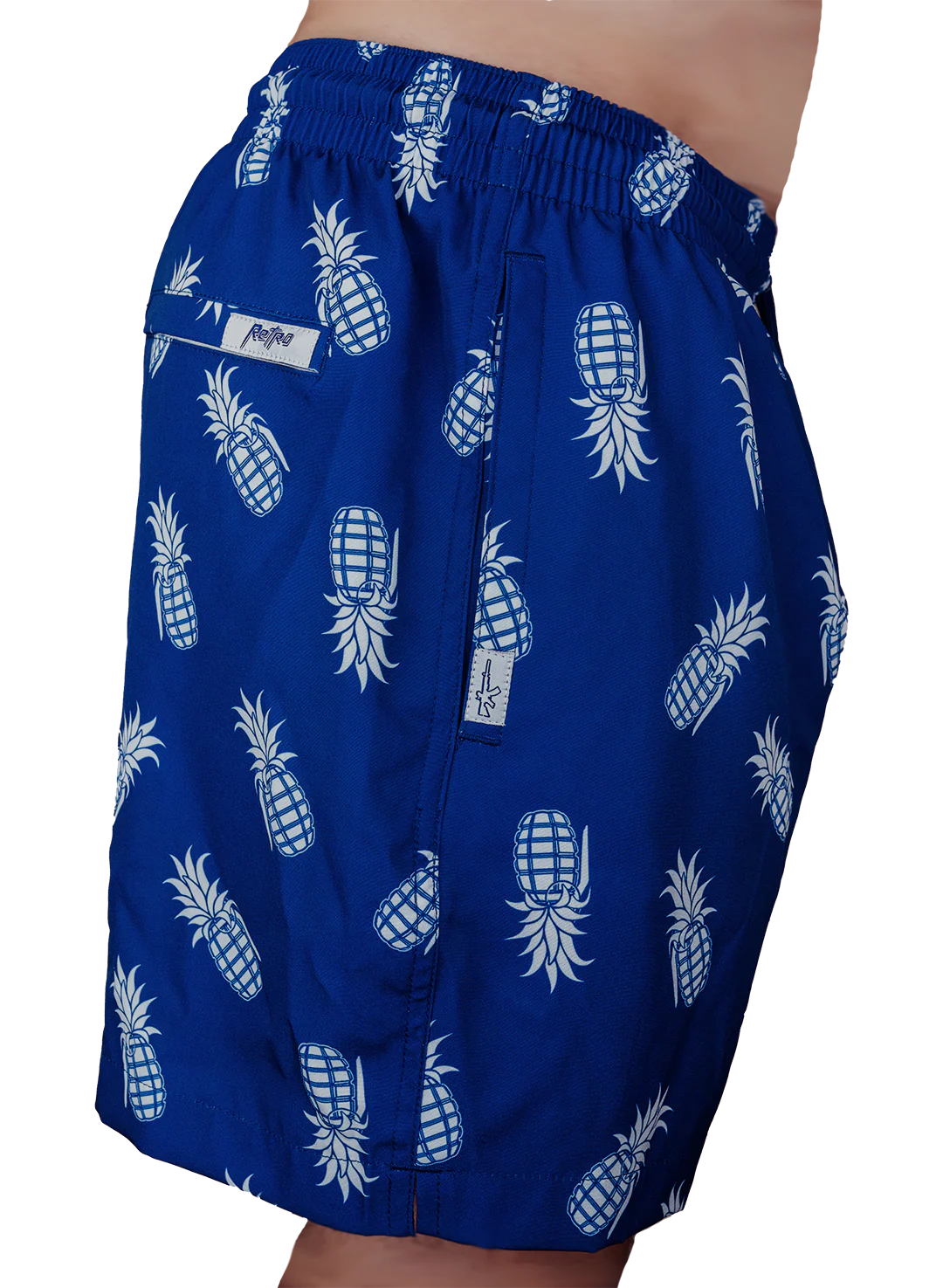 Pineapple Grenade Navy Shorts (5" Inseam) - Image 3