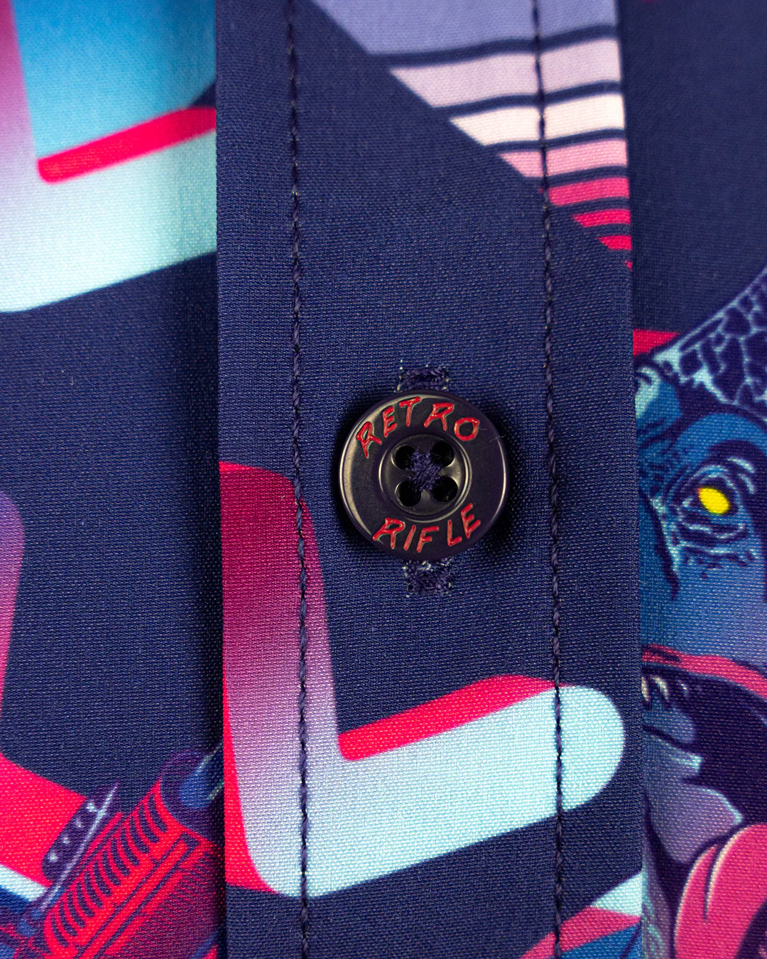 Prehistoric Blue Button Down (Youth) - Image 4